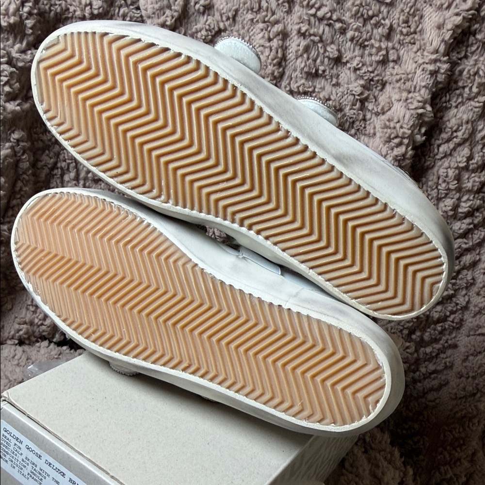 Golden Goose White Sneakers with Silver Accents - Picture 5 of 14